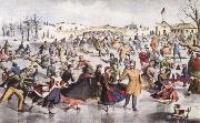 Charles Parsons Central Park,Winter oil painting reproduction